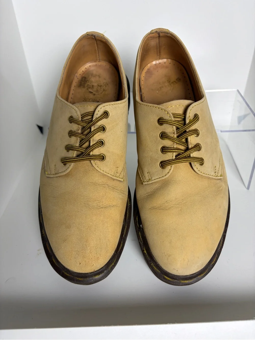 VTG Dr Martens Made In England 1461 Tan Nubuck Lace-Up Oxfords UK 5 / US 7-Women